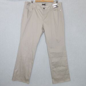New York & Company Pants Womens 16 Average Beige Bootcut Mid Rise Stretch Casual
